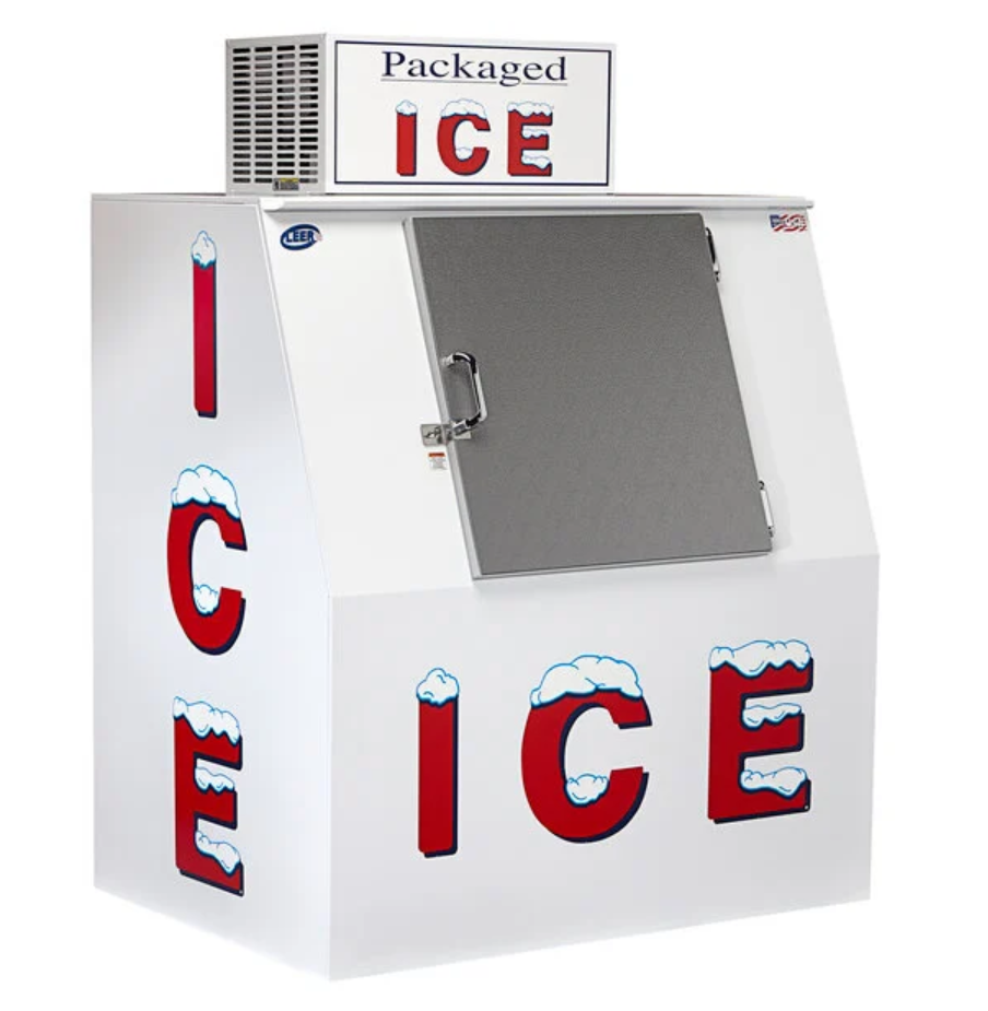 Club Ice merchandiser freezer for bagged ice rental