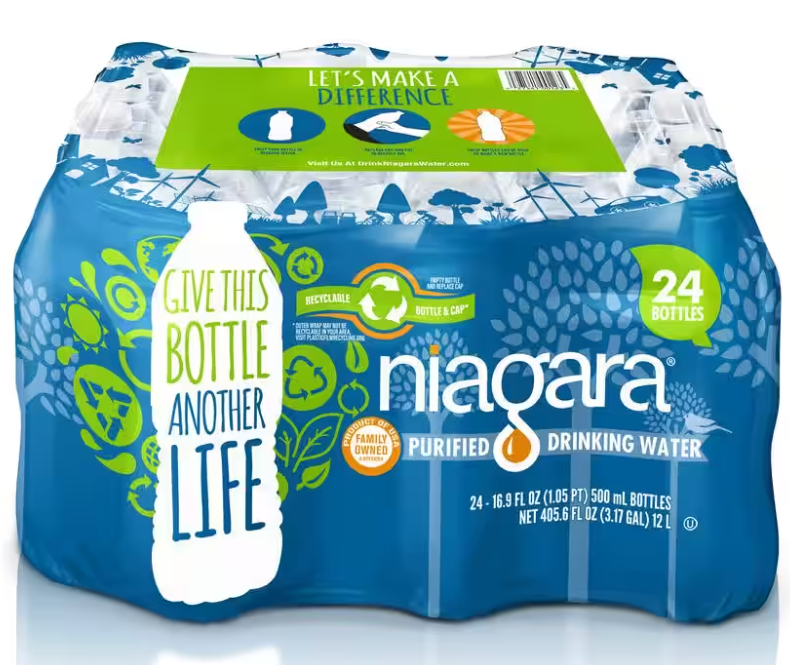 Case of Niagara purified drinking water